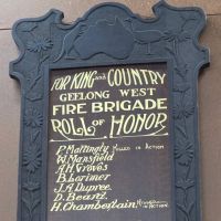 Geelong West Fire Brigade Roll of Honor 