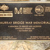 Murray Bridge All Conflicts War Memorial Dedication Plaque